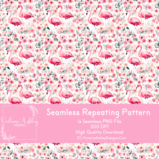 Seamless Repeating Pattern - Flamingo 3