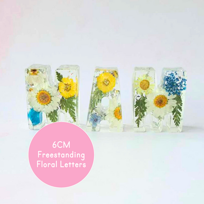 Free Standing Floral Letters / 5cm