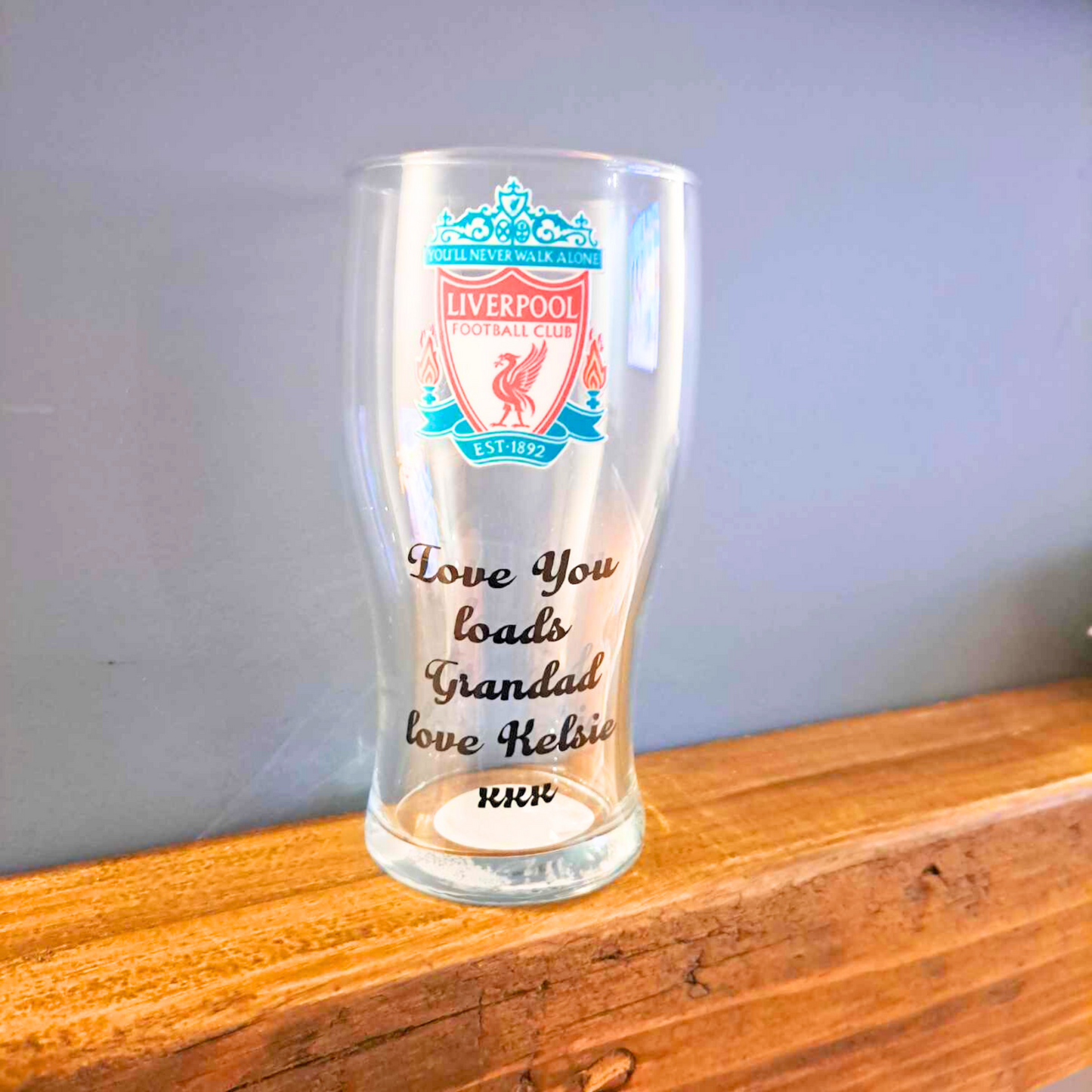 Football Pint Glass