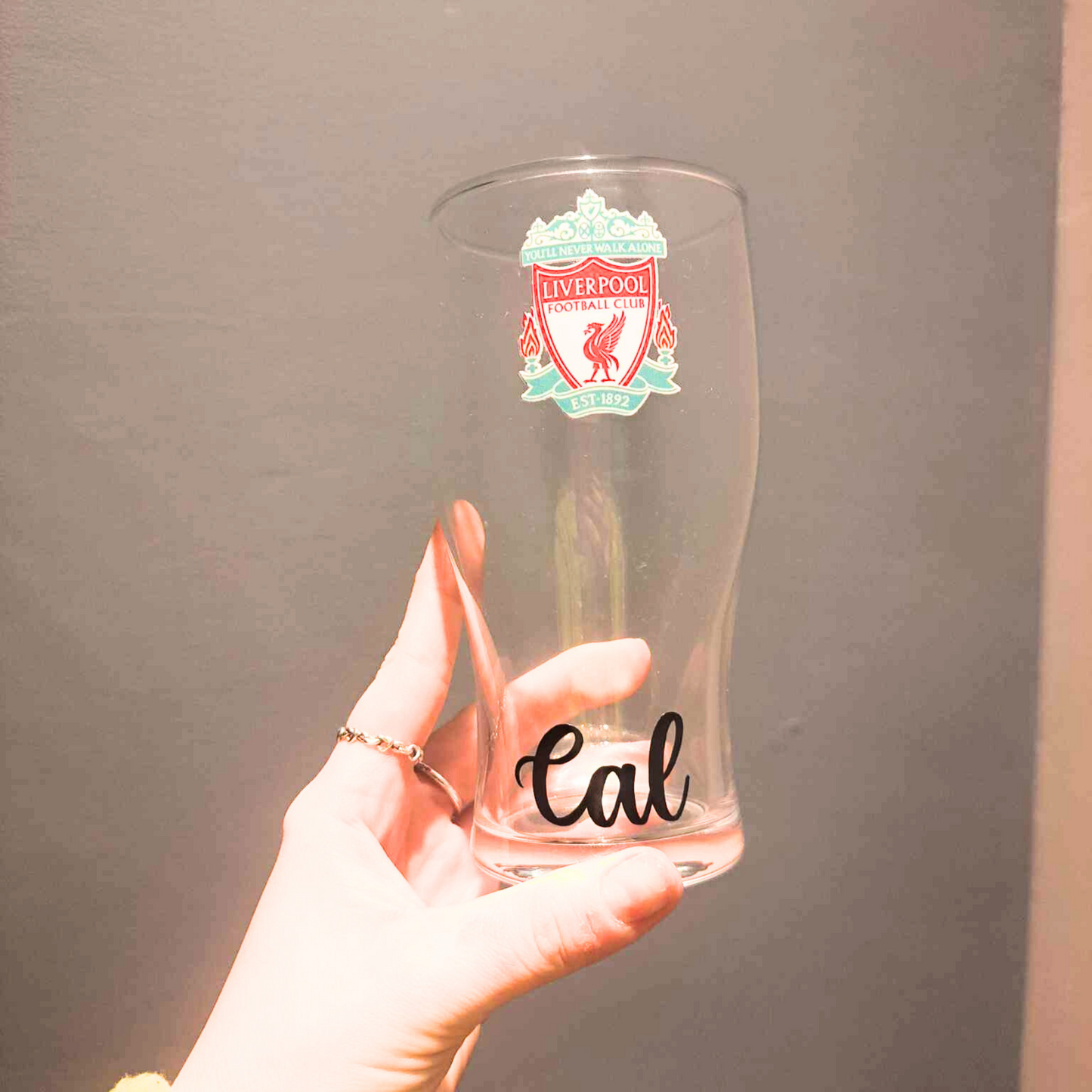 Football Pint Glass