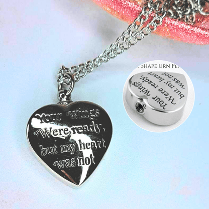 Heart Shaped Urn Pendant With Picture & Swarvoski Birth Stone Charm