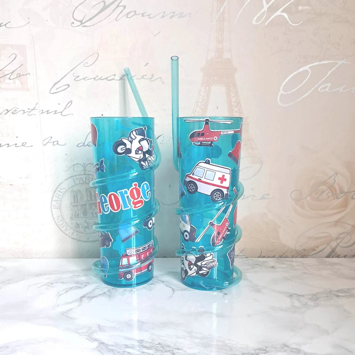 BPA Free Plastic Crazy Straw Cup