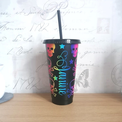 Rainbow Skulls 24oz Tumbler