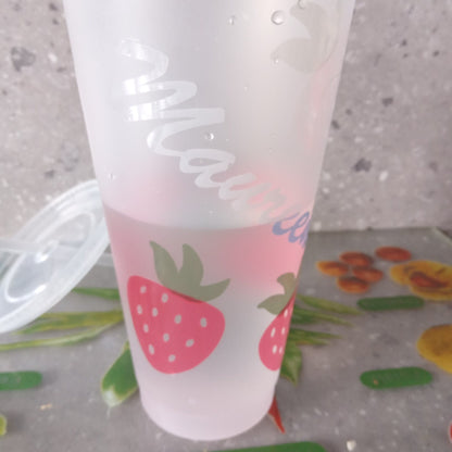 Colour Changing Strawberry 24oz Tumbler