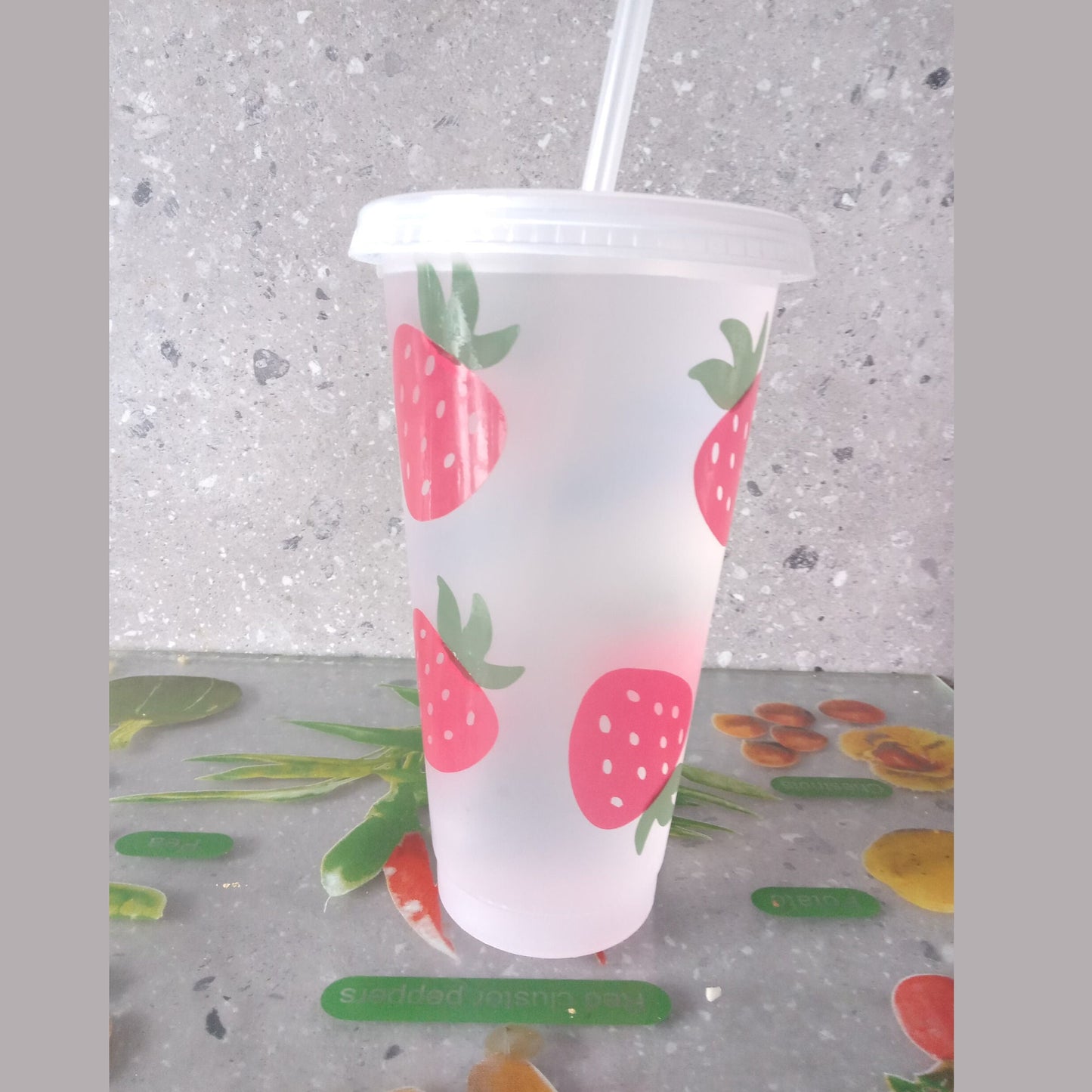 Colour Changing Strawberry 24oz Tumbler