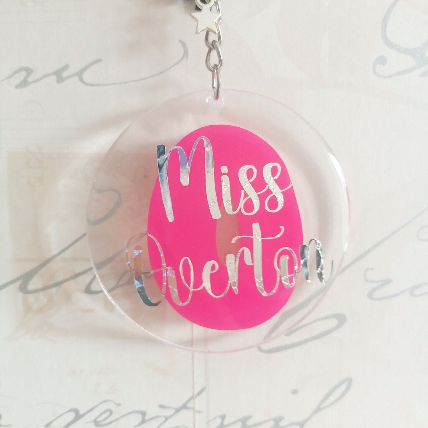 Personalised Acrylic Keyring