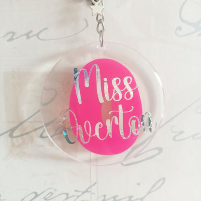 Personalised Acrylic Keyring