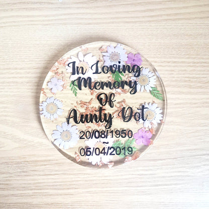 13cm Round Floral Memorial Gift