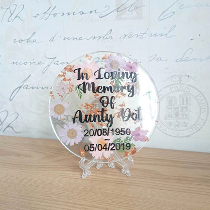 13cm Round Floral Memorial Gift