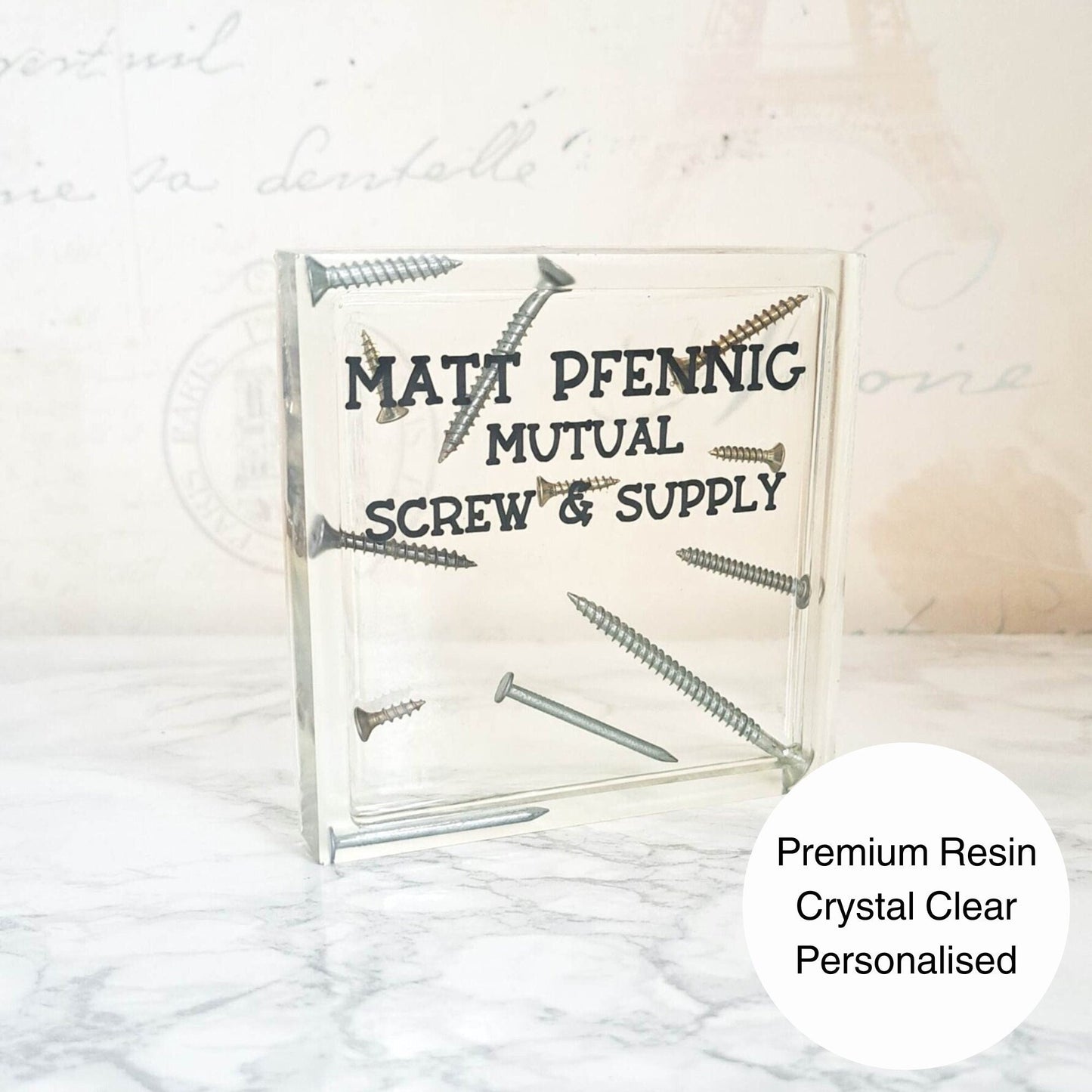 Square Screws & Bolts Novelty Coaster