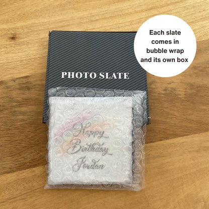 Square Coaster Photo Slate 10cm