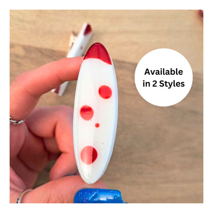 Blood Splatter Effect Hair Slides