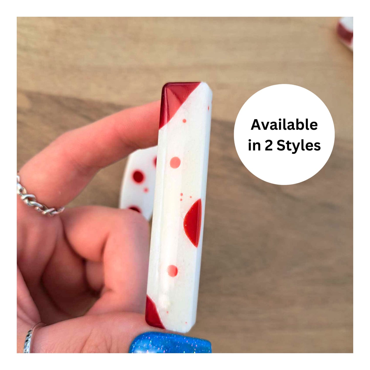 Blood Splatter Effect Hair Slides