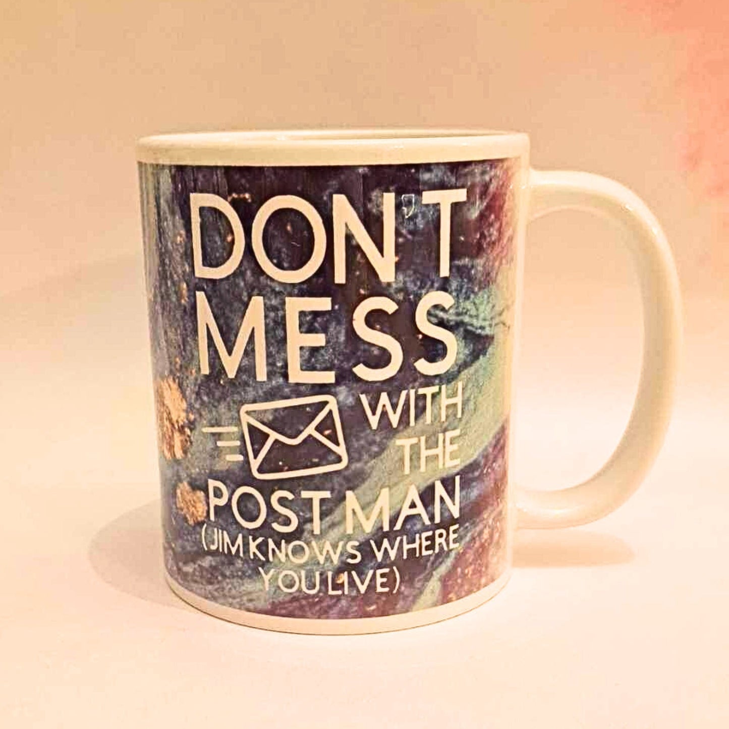 Postal Worker "Don't Mess With The Post Man / Woman" Marble Effect Mug