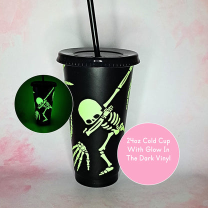 Dabbing Skeleton 24oz Tumbler (Glow in the Dark)