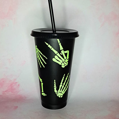 Dabbing Skeleton 24oz Tumbler (Glow in the Dark)