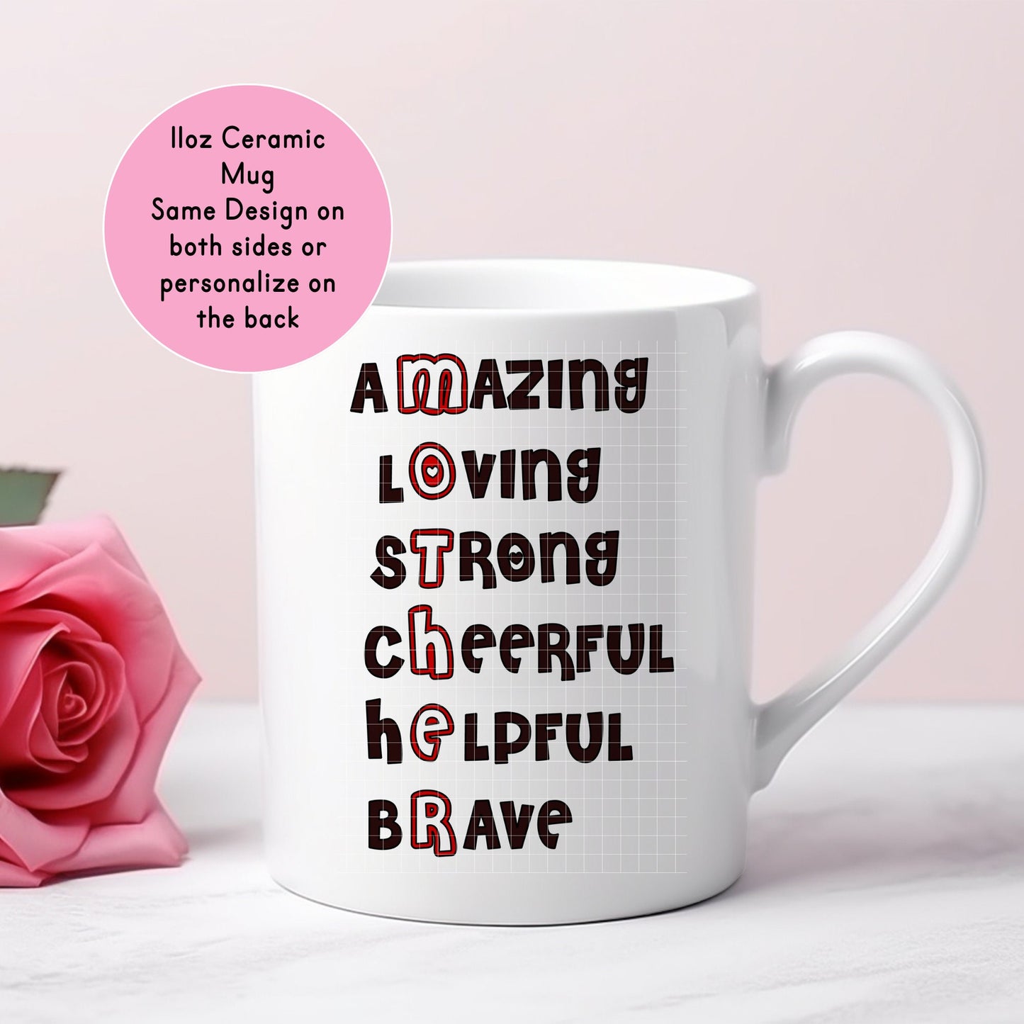 11oz "MOTHER" Anagram Ceramic Mug