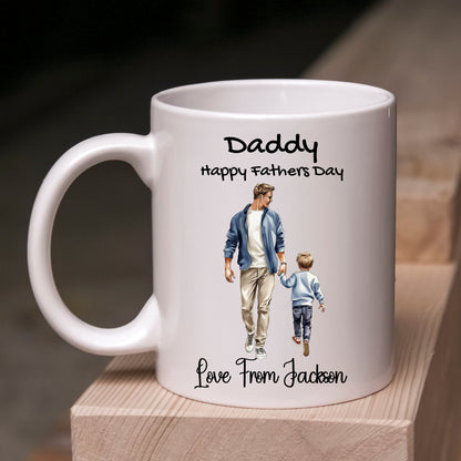 11oz Personalised Father Son Ceramic Mug