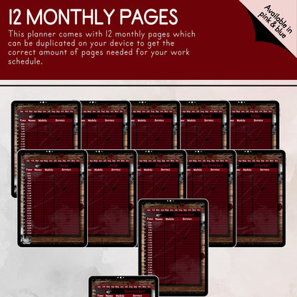 Dark Romance Digital Appointment Planner