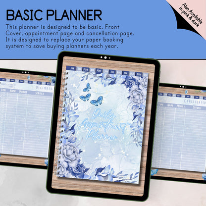 Blue Floral Digital Appointment Planner