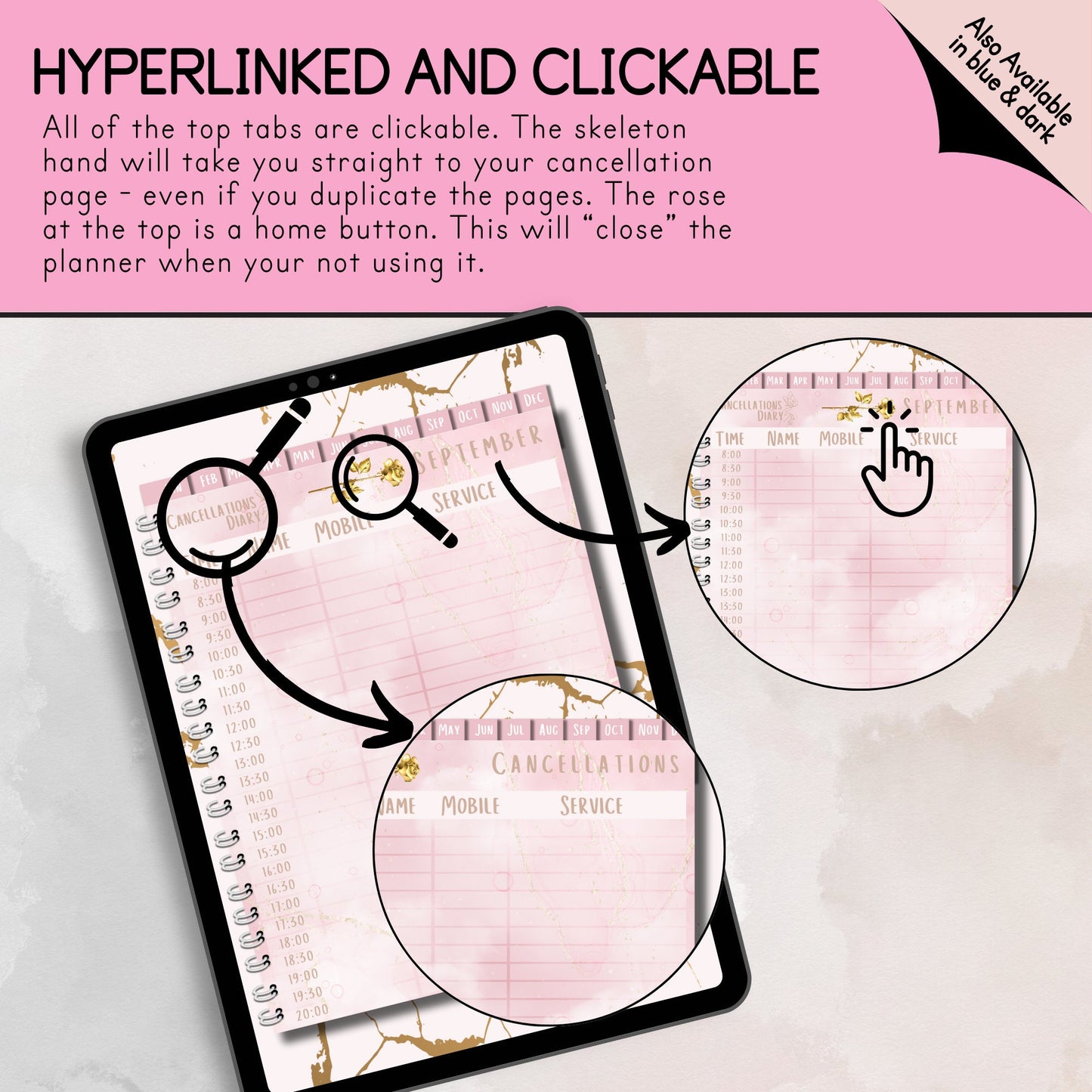 Pink And Gold Digital Appointment Planner