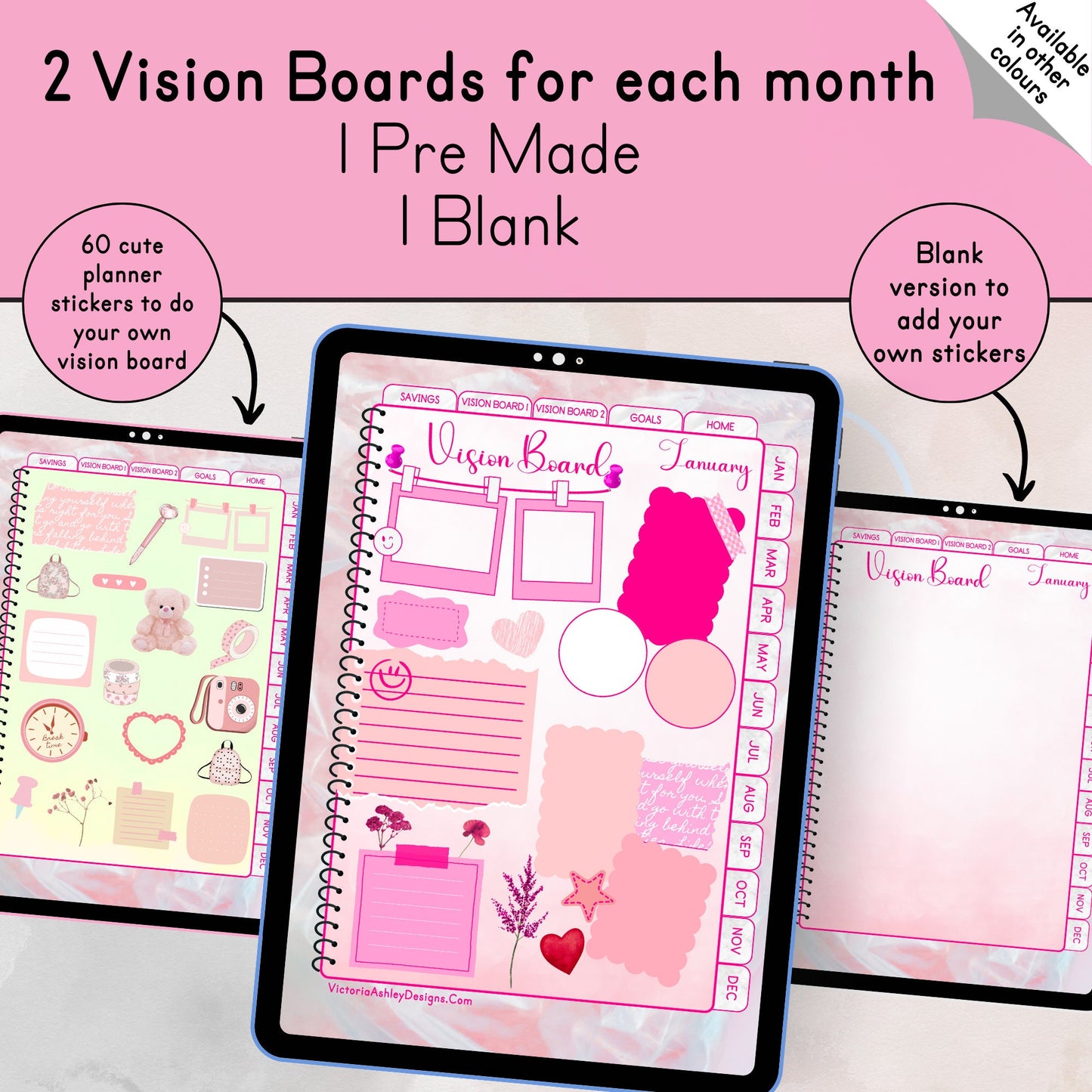 Pink Theme UNDATED Saving Planner