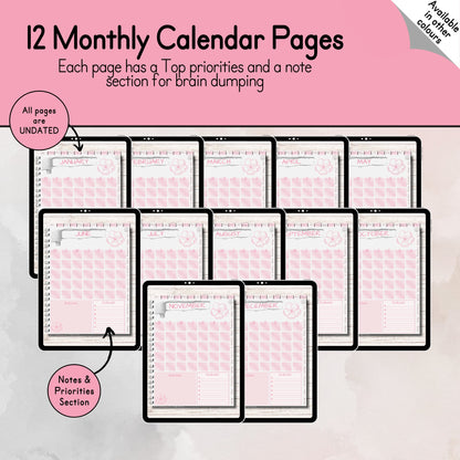 ADHD Cherry Blossom Digital Planner