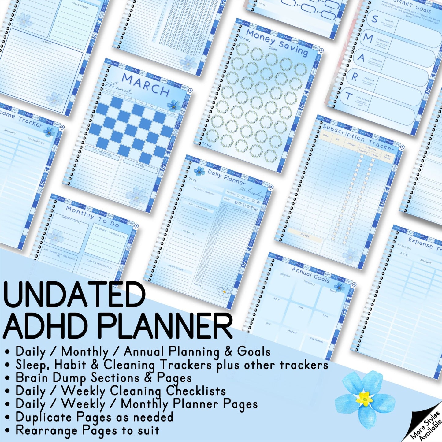 ADHD Forget Me Not Digital Planner