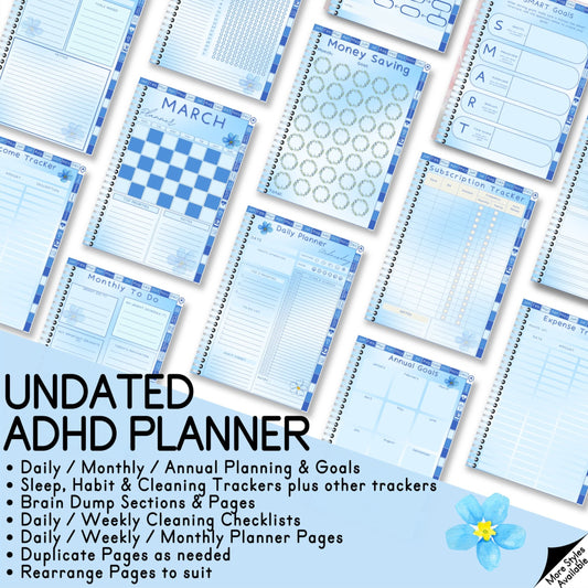 ADHD Forget Me Not Digital Planner