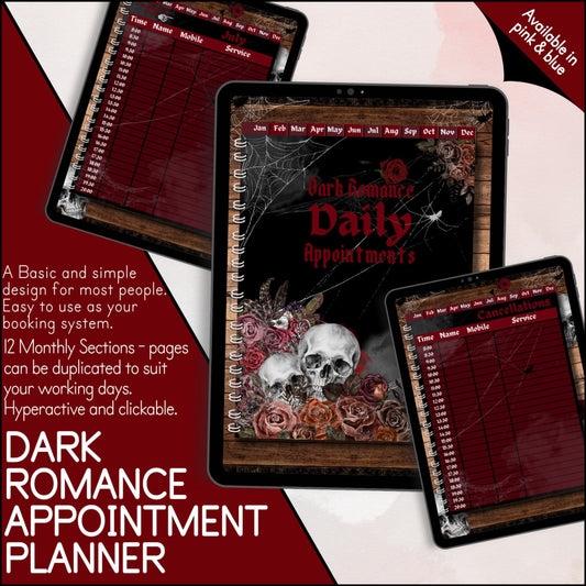 Dark Romance Digital Appointment Planner