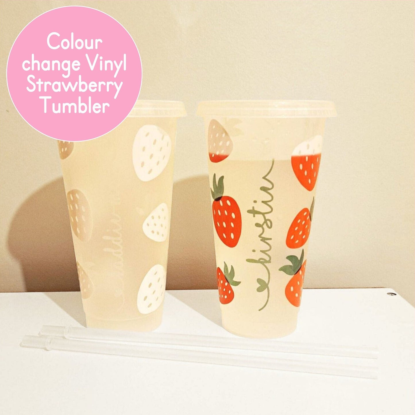 Colour Changing Strawberry 24oz Tumbler