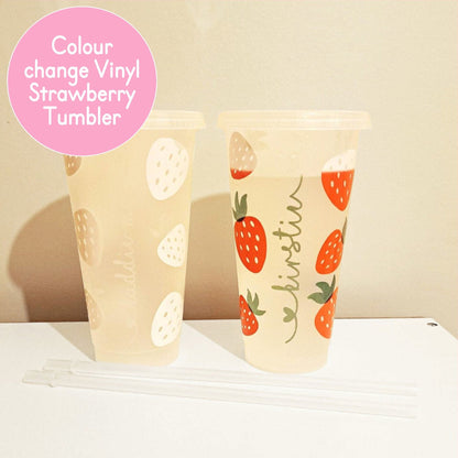 Colour Changing Strawberry 24oz Tumbler