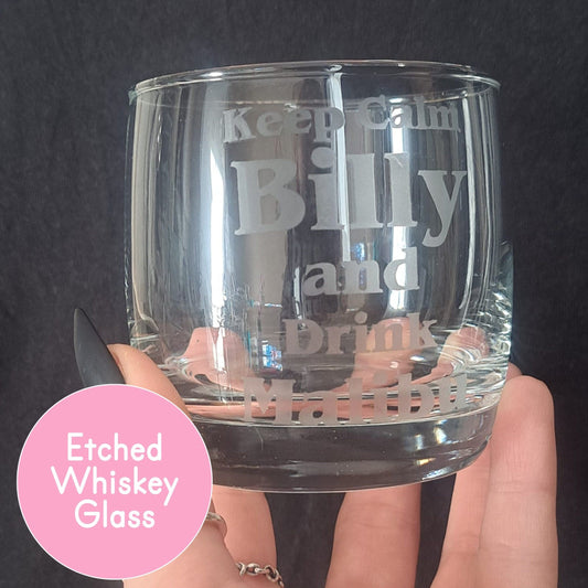 300ML Etched Whisky Glass