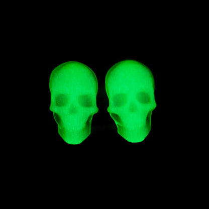 GLOW IN THE DARK Skull Shaped Earrings