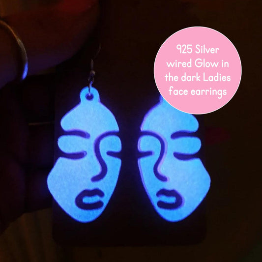 GLOW IN THE DARK Ladies Silhouette Earrings