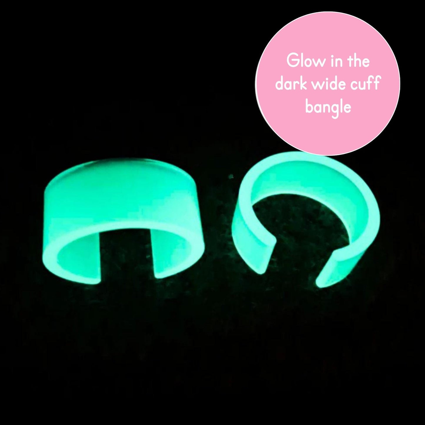 GLOW IN THE DARK C Shaped Cuff Bangle