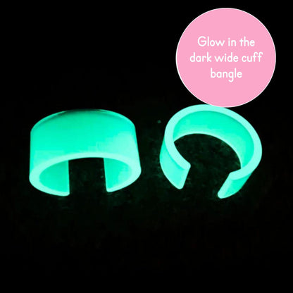 GLOW IN THE DARK C Shaped Cuff Bangle