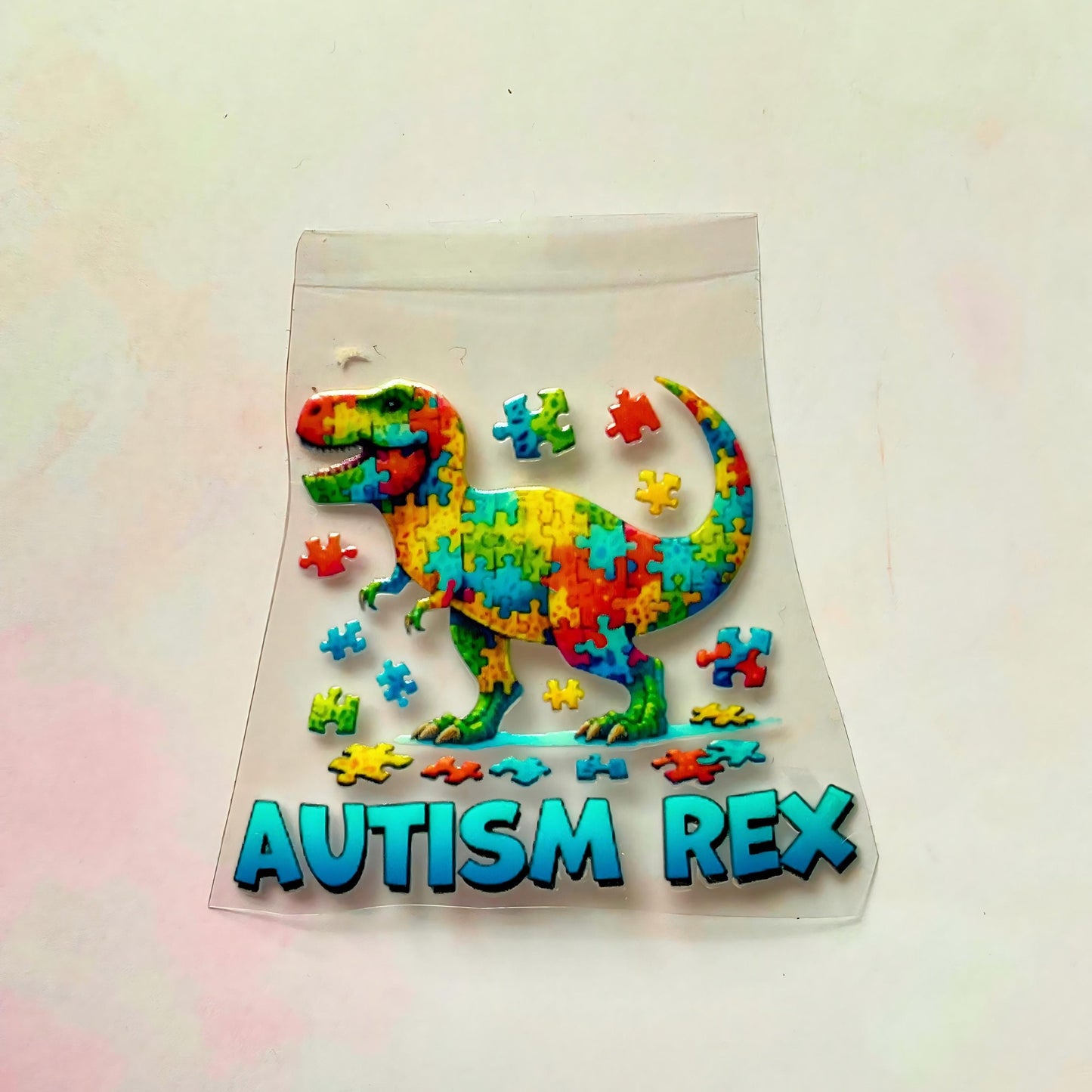 Autism Awareness BPA Free Plastic Dinosaur Bottle