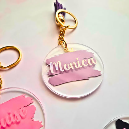 BULK ORDER Luxury Acrylic Personalised Keyring Place Setting Card