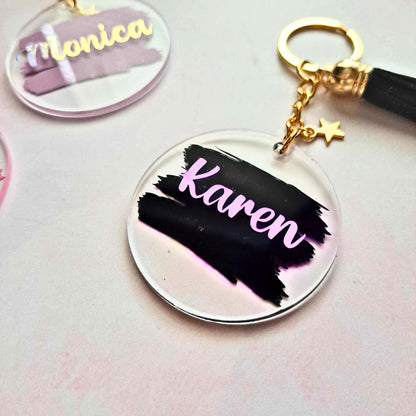 BULK ORDER Luxury Acrylic Personalised Keyring Place Setting Card