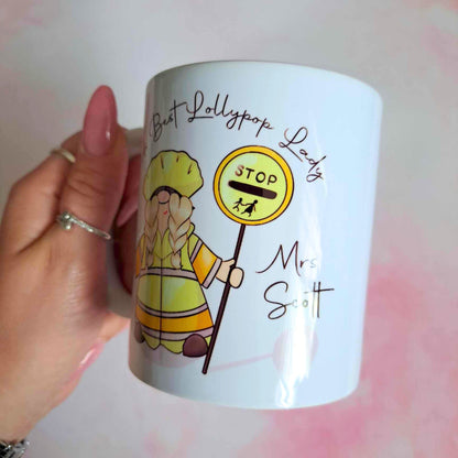 11oz Personalised Lollypop Lady Gnome Ceramic Mug