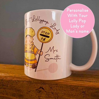 11oz Personalised Lollypop Lady Gnome Ceramic Mug