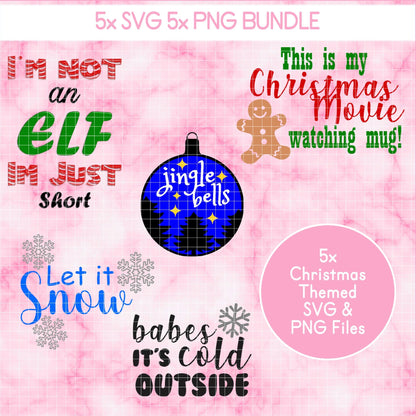 Digital Christmas SVG PNG Bundle