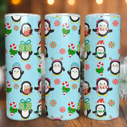 Christmas Penguin Design Seamless Pattern