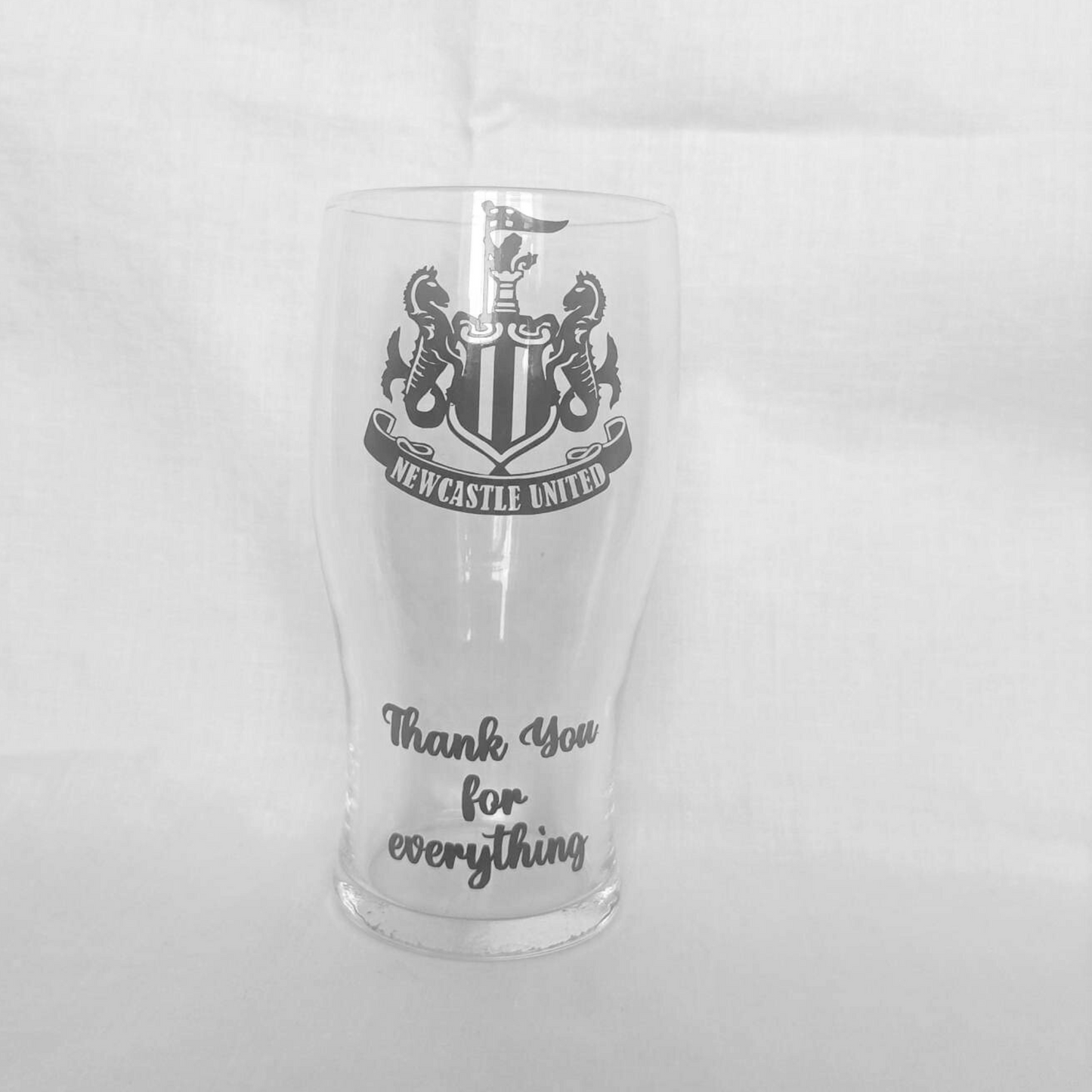 NUFC Football Pint Glass