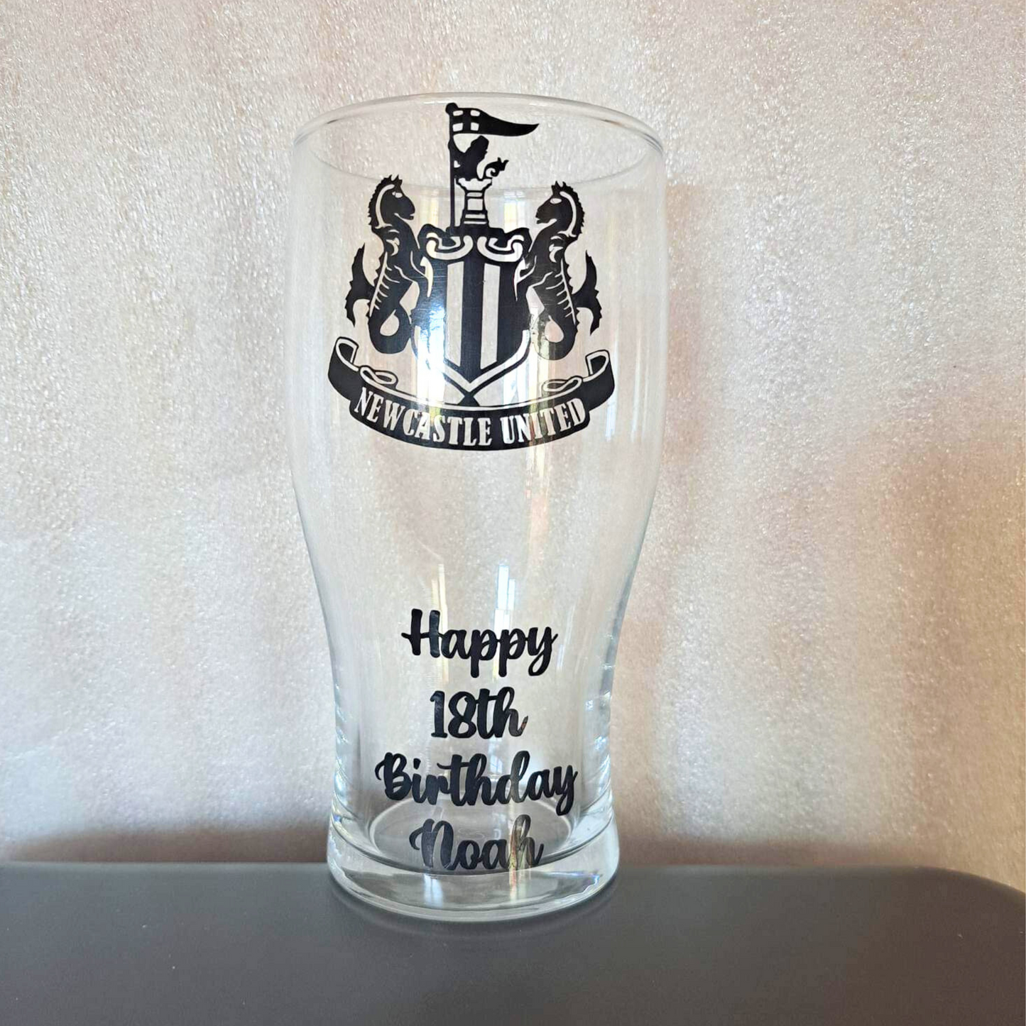 NUFC Football Pint Glass