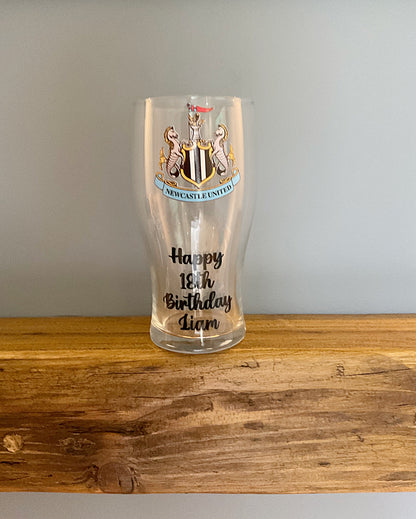 Football Pint Glass