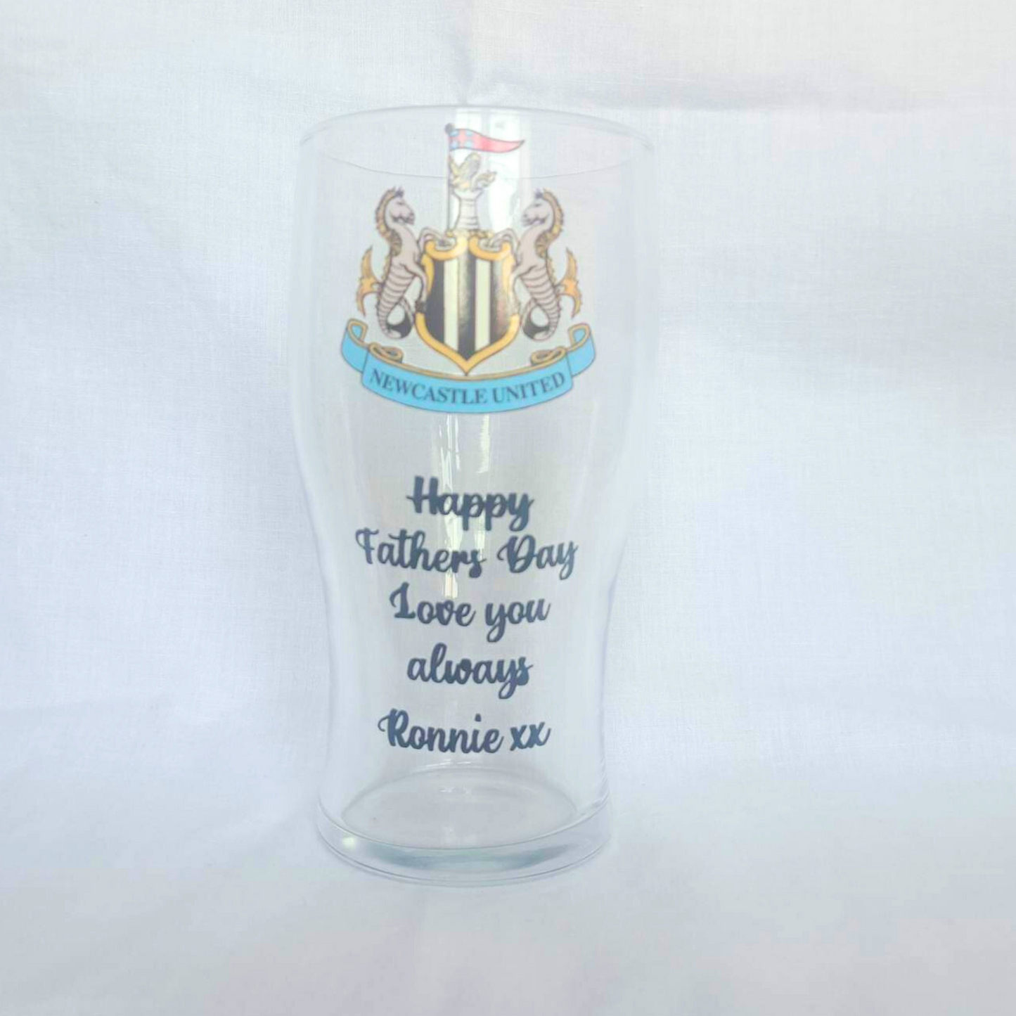 Football Pint Glass