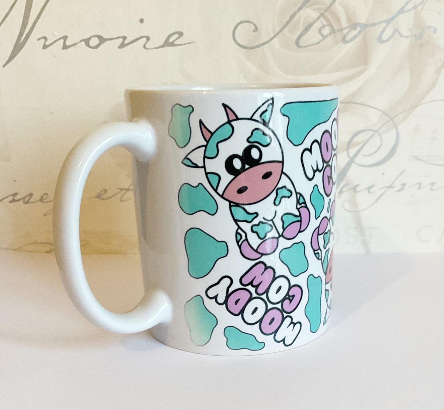 11oz Moody Cow Ceramic Mug *DEFECTIVE - SEE DESCRIPTION*