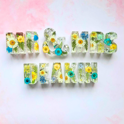 Free Standing Floral Letters / 5cm